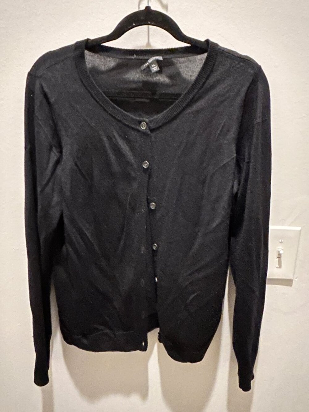 The Limited Black V-Neck Button Front Cardigan - XL
